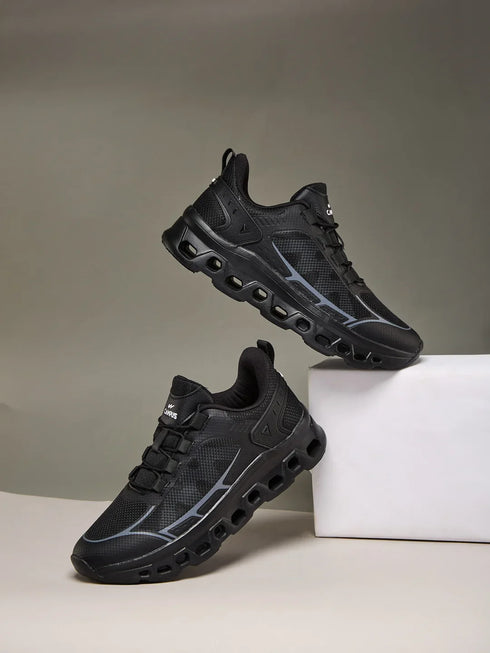 NECTER Black Men's Running Shoes