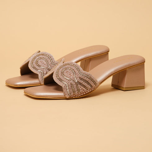 Nayan Embroidered Heels