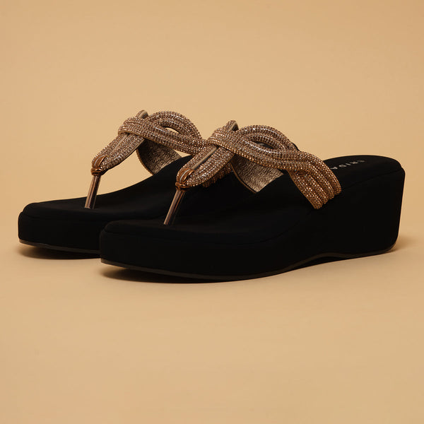 Naysa Rhinestone Wedges