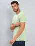 Men Solid Slim Fit Crew Neck T-shirt with TECHNO COOL+