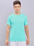 Men Solid Slim Fit Crew Neck T-shirt with TECHNO COOL+