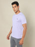 Men Solid Slim Fit Crew Neck T-shirt with TECHNO COOL+
