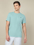 Men Solid Slim Fit Crew Neck T-shirt with TECHNO COOL+