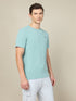 Men Solid Slim Fit Crew Neck T-shirt with TECHNO COOL+