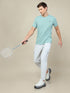 Men Solid Slim Fit Crew Neck T-shirt with TECHNO COOL+