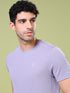 Men Solid Slim Fit Crew Neck T-shirt with TECHNO COOL+
