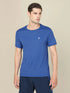 Men Solid Slim Fit Crew Neck T-shirt with TECHNO COOL+