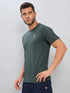 Men Solid Slim Fit Crew Neck T-shirt with TECHNO COOL+