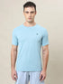 Men Solid Slim Fit Crew Neck T-shirt with TECHNO COOL+