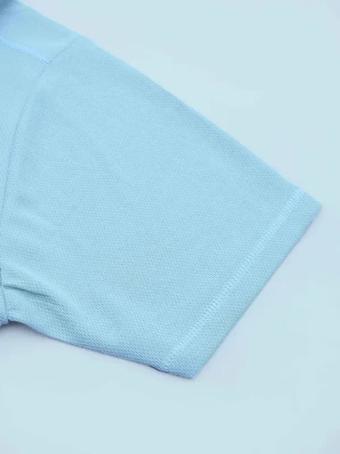 Men Solid Slim Fit Crew Neck T-shirt with TECHNO COOL+