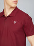 Men Solid Slim Fit Polo T-shirt with MATPIQ