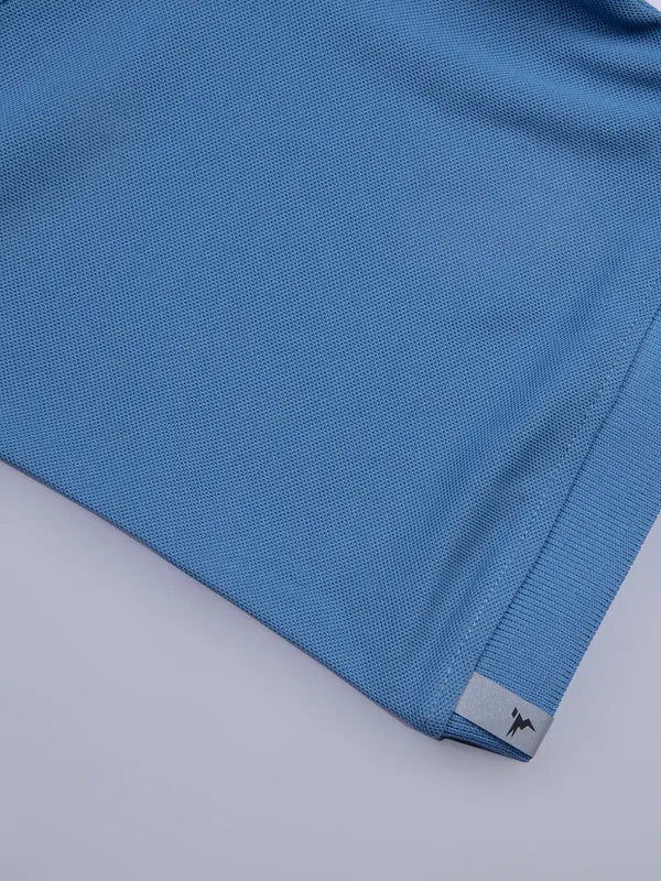 Men Solid Slim Fit Polo T-shirt with MATPIQ