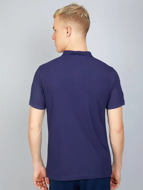 Men Solid Slim Fit Polo T-shirt with MATPIQ