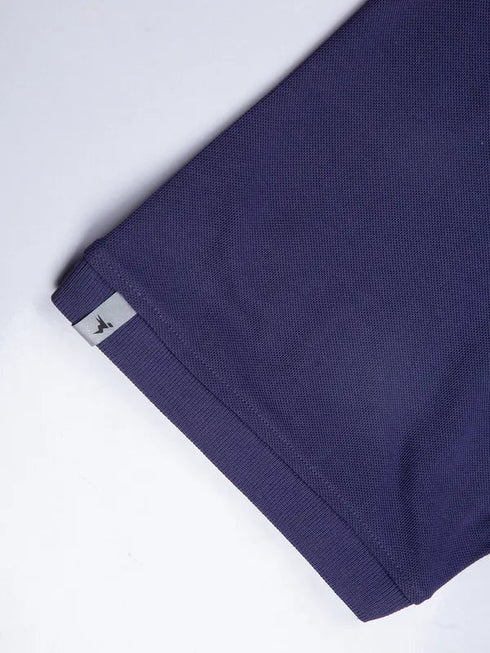Men Solid Slim Fit Polo T-shirt with MATPIQ