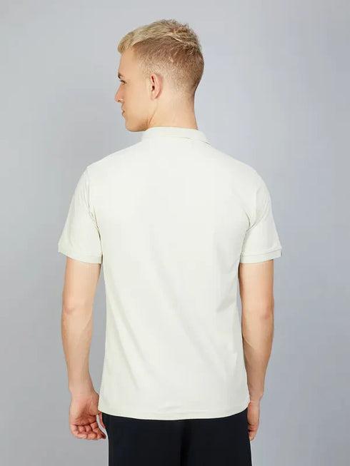 Men Solid Slim Fit Polo T-shirt with MATPIQ