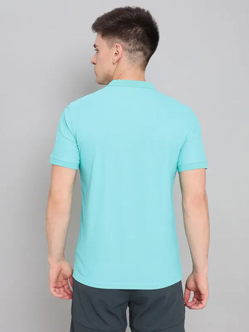 Men Solid Slim Fit Polo T-shirt with MATPIQ