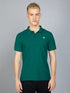 Men Solid Slim Fit Polo T-shirt with MATPIQ