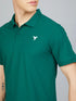 Men Solid Slim Fit Polo T-shirt with MATPIQ
