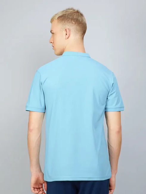Men Solid Slim Fit Polo T-shirt with MATPIQ