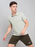 Men Solid Slim Fit Polo T-shirt with MATPIQ