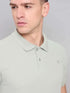 Men Solid Slim Fit Polo T-shirt with MATPIQ