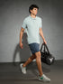 Men Solid Slim Fit Polo T-shirt with MATPIQ