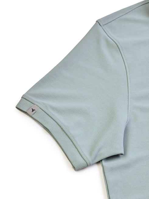 Men Solid Slim Fit Polo T-shirt with MATPIQ