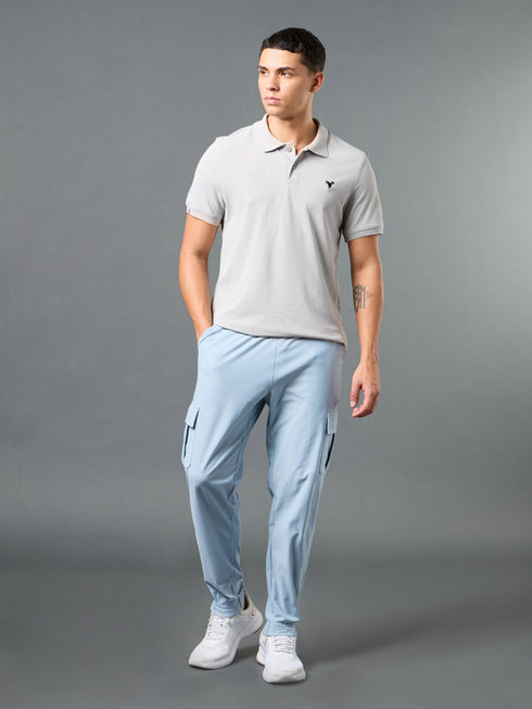Men Solid Slim Fit Polo T-shirt with MATPIQ