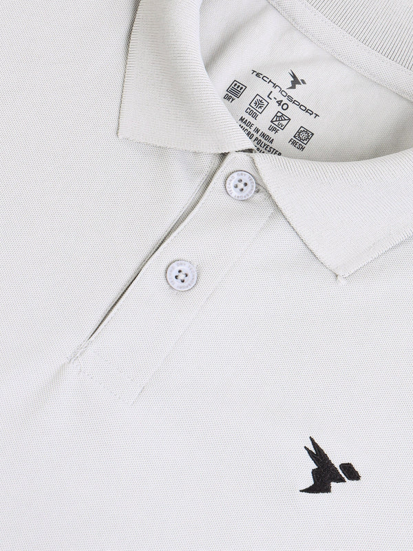 Men Solid Slim Fit Polo T-shirt with MATPIQ