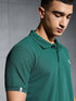 Men Solid Slim Fit Polo T-shirt with MATPIQ