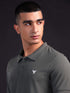 Men Solid Slim Fit Polo T-shirt with MATPIQ