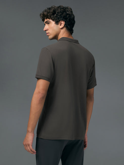 Men Solid Slim Fit Polo T-shirt with MATPIQ