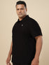 Men Plus Size Solid Polo T-shirt with MATPIQ
