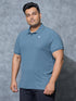 Men Plus Size Solid Polo T-shirt with MATPIQ