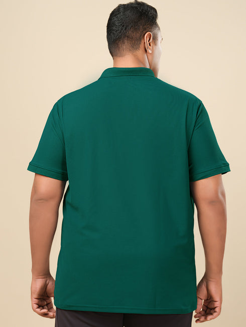 Men Plus Size Solid Polo T-shirt with MATPIQ