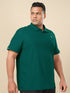 Men Plus Size Solid Polo T-shirt with MATPIQ