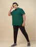Men Plus Size Solid Polo T-shirt with MATPIQ
