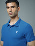 Men Solid Slim Fit Polo T-shirt with MATPIQ