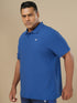 Men Plus Size Solid Polo T-shirt with MATPIQ