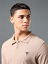 Men Solid Slim Fit Polo T-shirt with MATPIQ