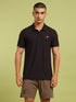 Men Solid Slim Fit Polo T-shirt with MATPIQ