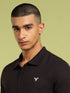 Men Solid Slim Fit Polo T-shirt with MATPIQ