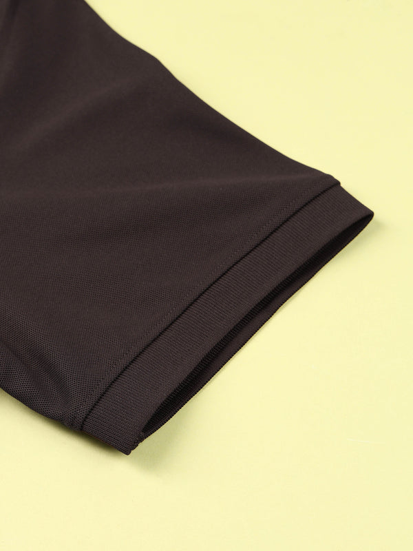 Men Solid Slim Fit Polo T-shirt with MATPIQ