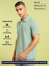 Men Solid Slim Fit Polo T-shirt with MATPIQ