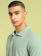 Men Solid Slim Fit Polo T-shirt with MATPIQ