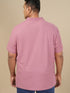 Men Plus Size Solid Polo T-shirt with MATPIQ