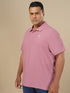Men Plus Size Solid Polo T-shirt with MATPIQ