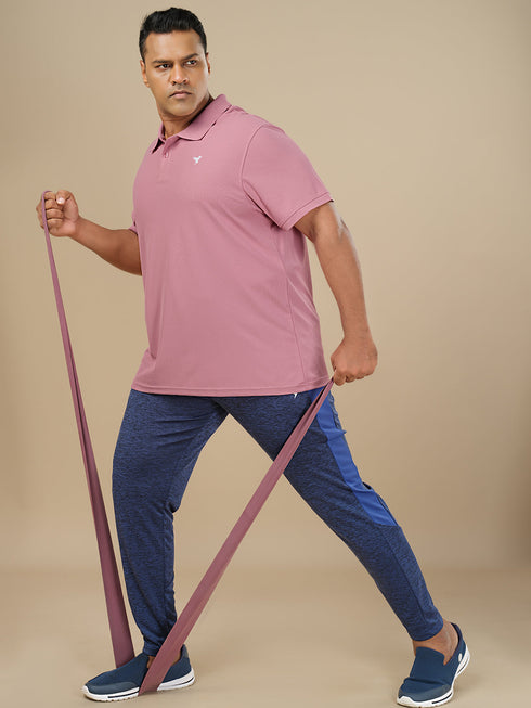 Men Plus Size Solid Polo T-shirt with MATPIQ