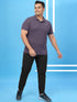 Men Plus Size Solid Polo T-shirt with MATPIQ