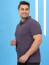 Men Plus Size Solid Polo T-shirt with MATPIQ